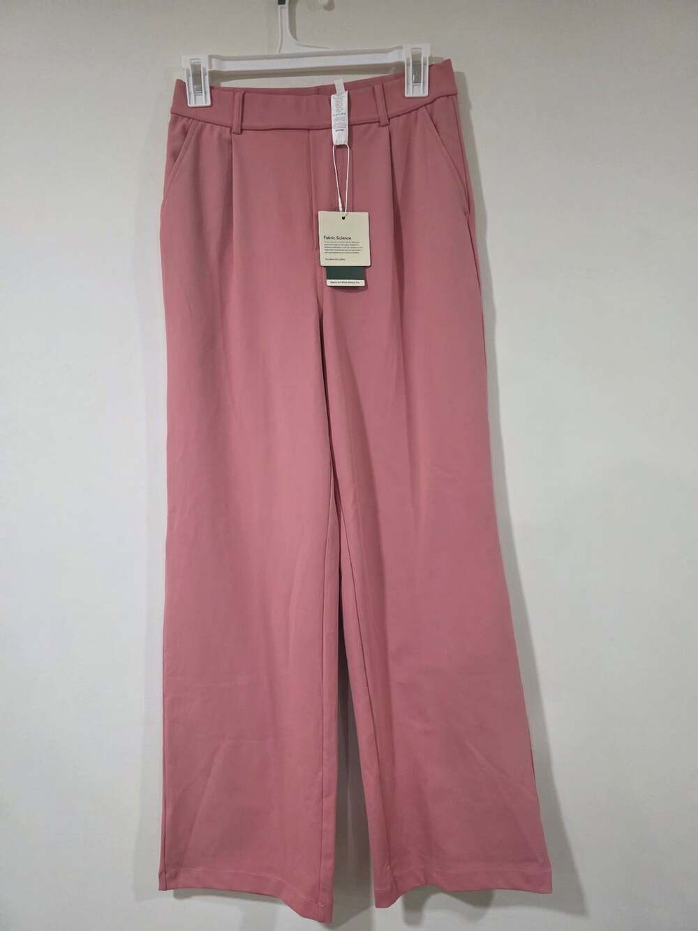 Halara High Waisted Wide Leg Pants Size S Tall Pink Work Trousers
